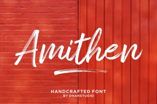 Amithen Font Review: A Textured Brush Typeface for Organic Branding