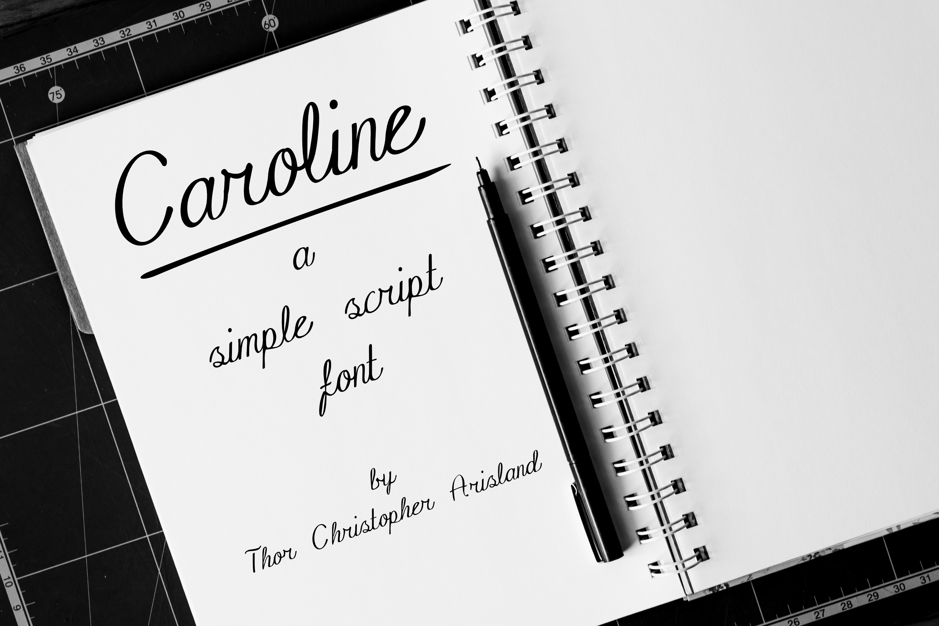 Caroline: A Clean, Handwritten Script Font for Editorial Design