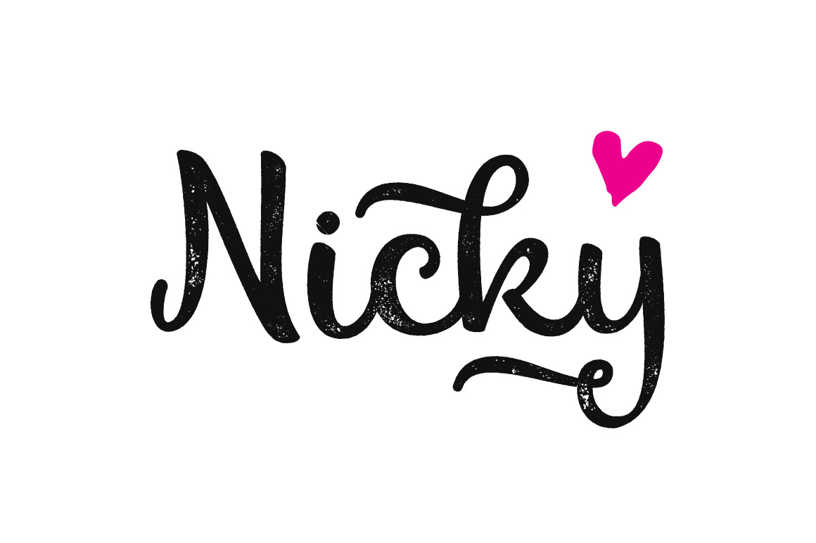 Nicky Font: Bold Script for Handmade Products