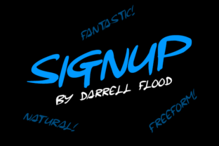 Testing the Signup Font for Organic Brand Identity Design